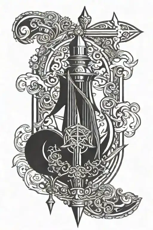 excalibur tattoo design idea
