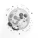 Astronaut  a planet  space  moon tattoo design idea