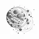 Astronaut  a planet  space  moon tattoo design idea