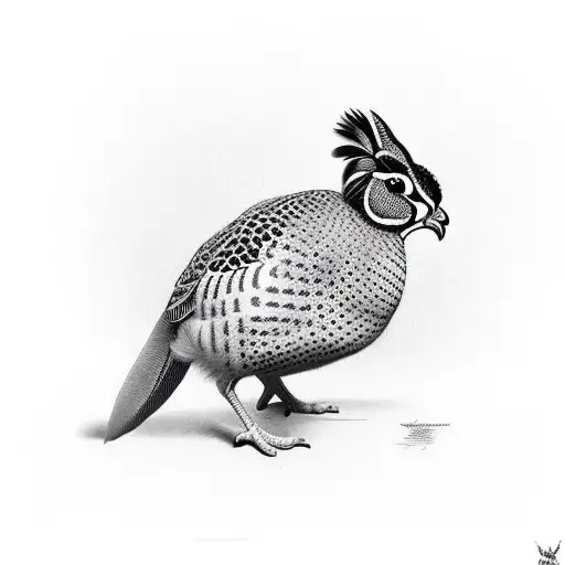 various quail species together tattoo design idea