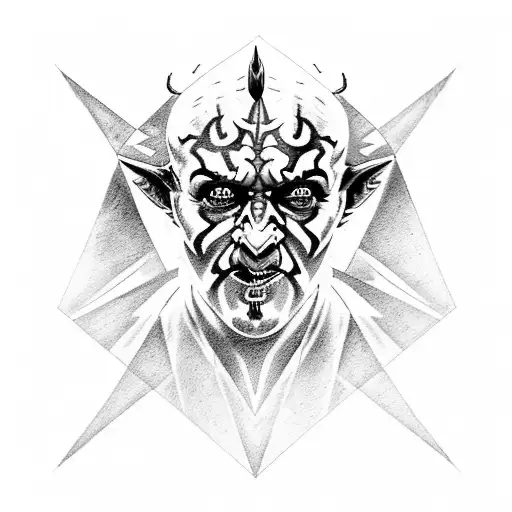darth maul tattoo design idea