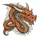 northern dragon gangster style tattoo design idea
