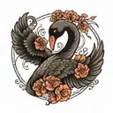 Black Swan  tattoo design idea