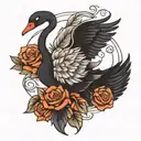 Black Swan  tattoo design idea