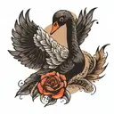 Black Swan  tattoo design idea