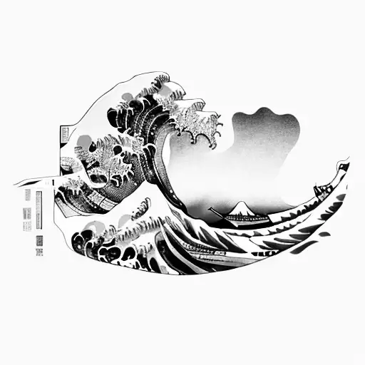 the great wave for a forearm tattoo design idea