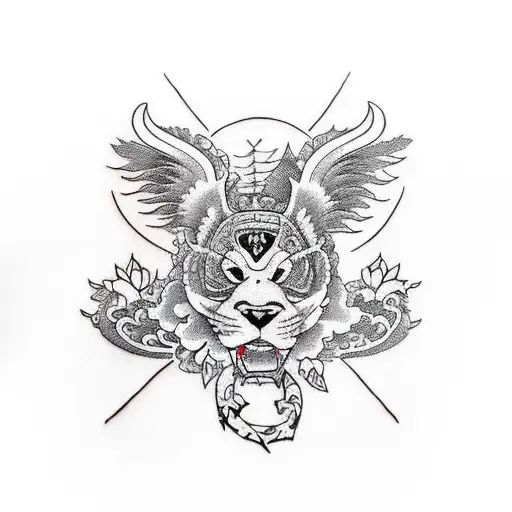 MTB bike in nature tattoo design idea