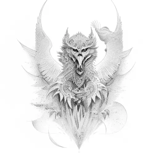 anjo ícaro  tattoo design idea