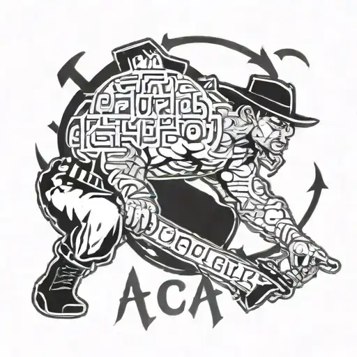 Hooligan with Text Riot and A.C.A.B tattoo design idea
