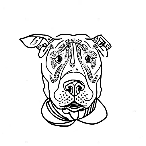 bull terrier tattoo design idea