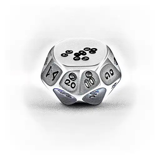 dice with card tattoo design idea