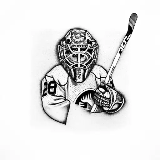 chicago hockey and grunge music tattoo design idea