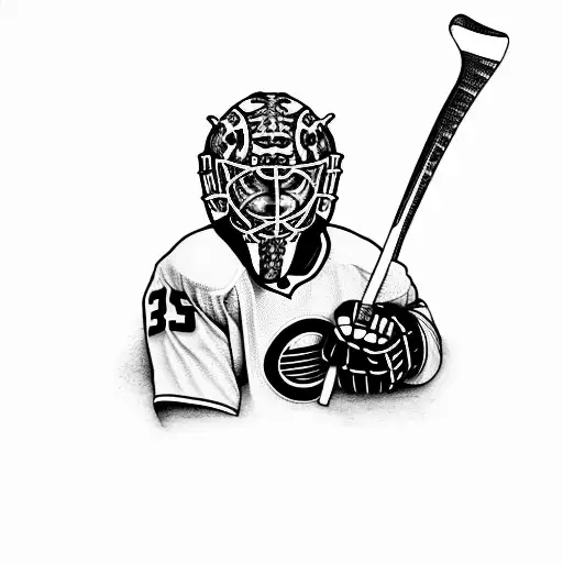 chicago hockey and grunge music tattoo design idea