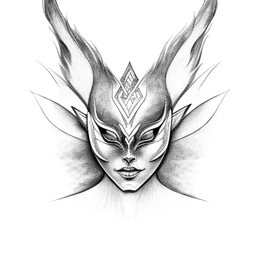 Midna shadow form tattoo design idea