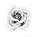 Rose snakes and woman tattoo design idea