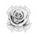 Rose snakes and woman tattoo design idea