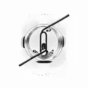 Weightlifting barbell with musical notes as weights tattoo design idea