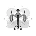 Weightlifting barbell with musical notes as weights tattoo design idea