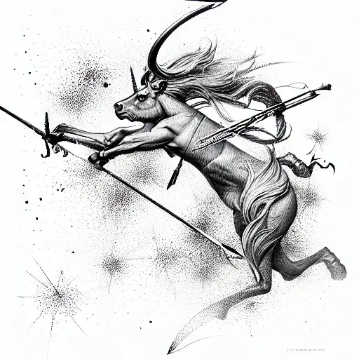 Sagittarius tattoo design idea