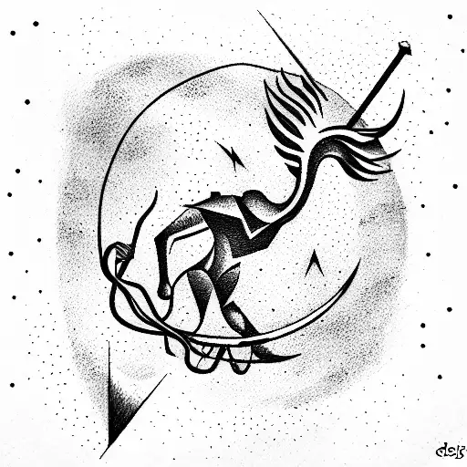 Sagittarius tattoo design idea