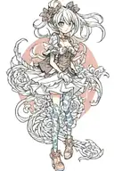 anime girl tattoo design idea