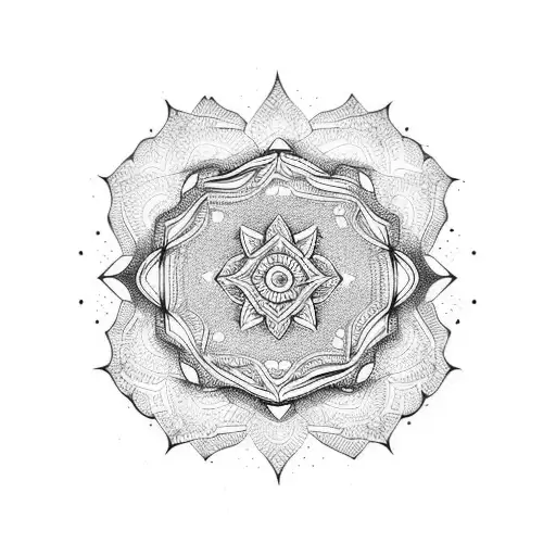 Mandala Tauro maya tattoo design idea