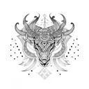 Mandala Tauro maya tattoo design idea