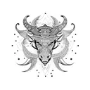 Mandala Tauro maya tattoo design idea