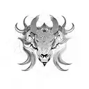 Mandala Tauro maya tattoo design idea