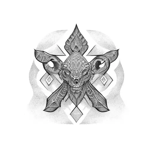 Abstract Polynesian ornamental tattoo design Stock Vector | Adobe Stock
