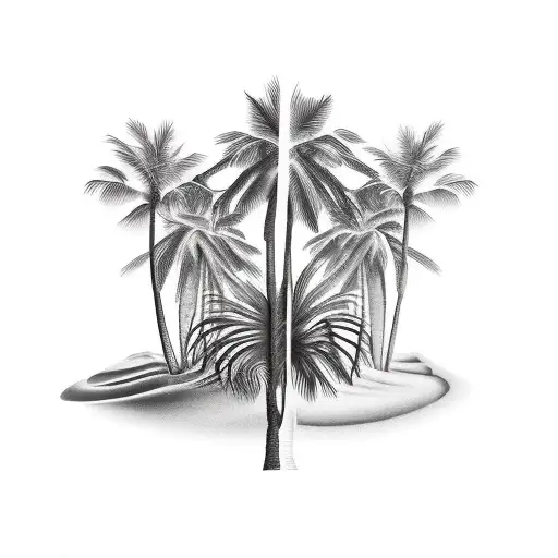 Palm Tree tattoo design idea