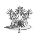 Palm Tree tattoo design idea