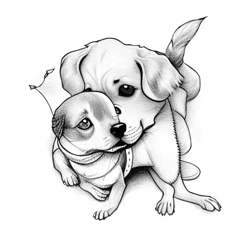 the little prince with a dog watching Peter Pan and wzndy flying to wonderland  tattoo design idea