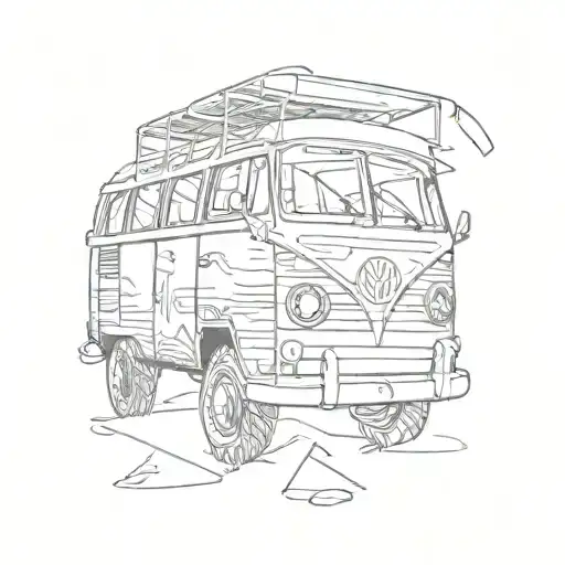 vw bus  tattoo design idea