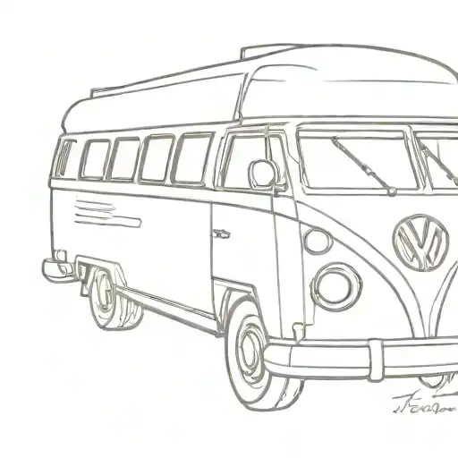 vw bus  tattoo design idea