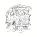 vw bus  tattoo design idea