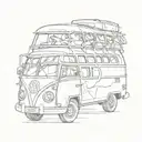 vw bus  tattoo design idea