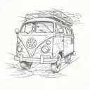 vw bus  tattoo design idea