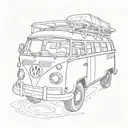 vw bus  tattoo design idea