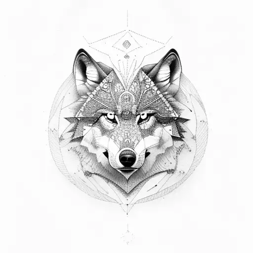 alpha wolf  tattoo design idea