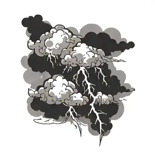 thunderstorms clouds   tattoo design idea