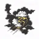 thunderstorms clouds   tattoo design idea