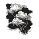 thunderstorms clouds   tattoo design idea