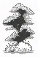 thunderstorms clouds  tattoo design idea