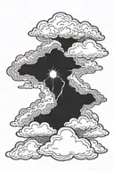 thunderstorms clouds  tattoo design idea