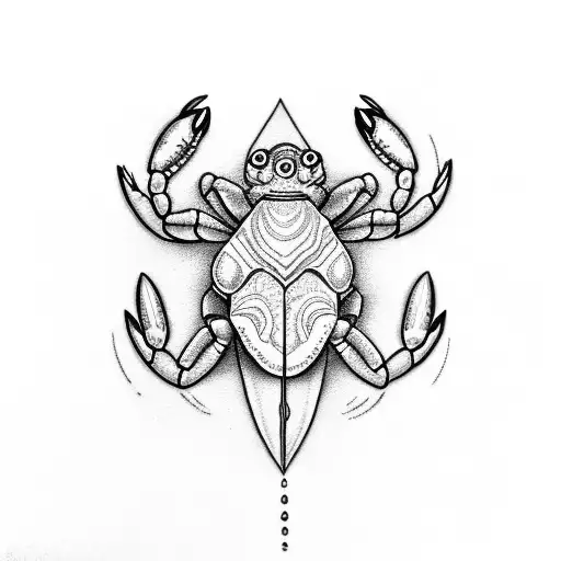 the word Keaka in cursive with the last A looking like a crab leg tattoo design idea