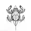 the word Keaka in cursive with the last A looking like a crab leg tattoo design idea