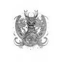zodiac tattoo design idea