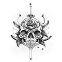 steampunk skull tattoo design idea