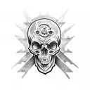 steampunk skull tattoo design idea